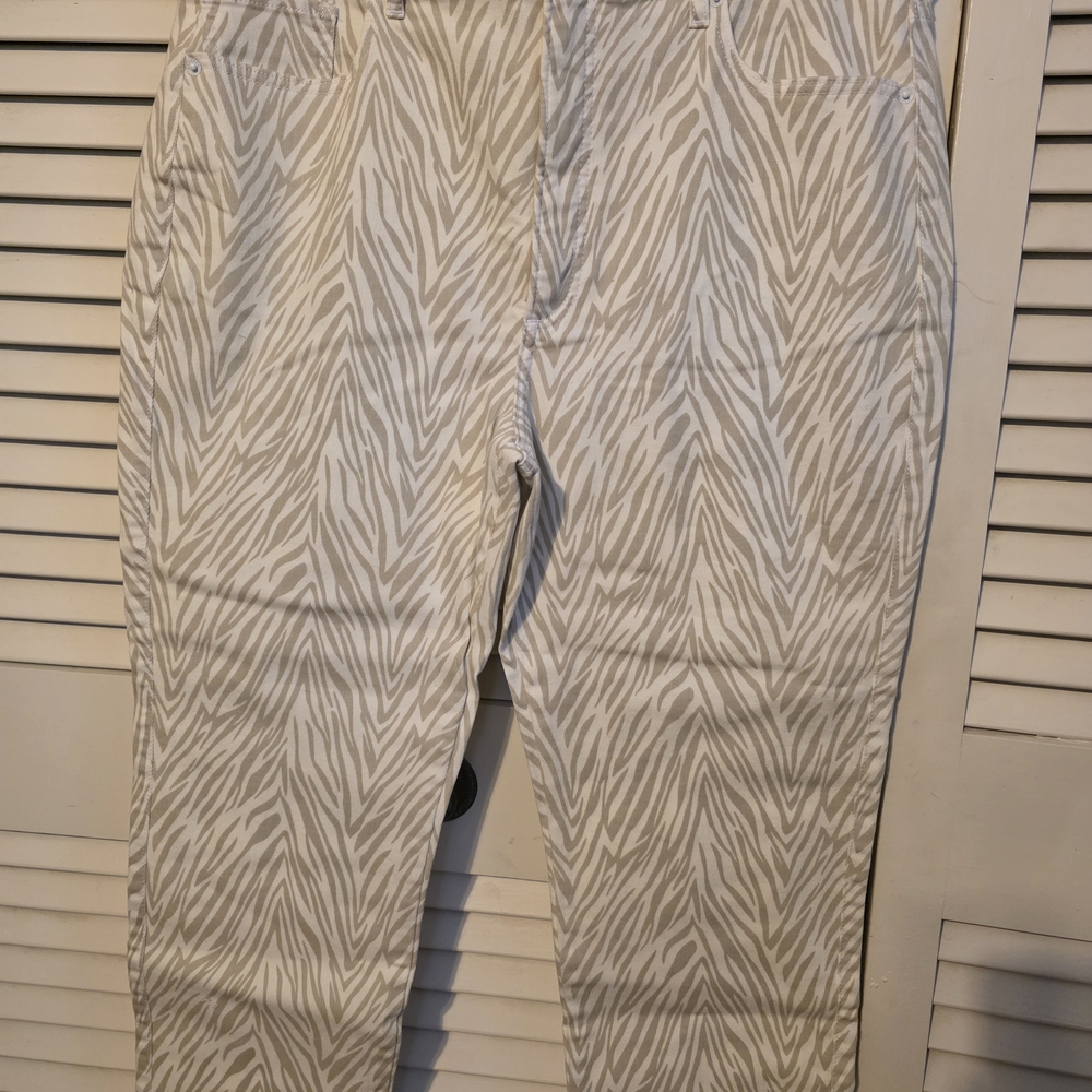 Express Zebra Print Women's Slim Ankle Jeans